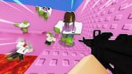 You can kill zombies using various weapons (Image via Roblox)